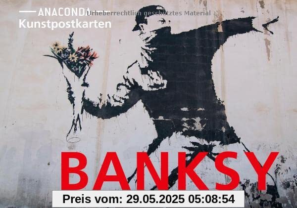 Postkarten-Set Banksy: 18 Kunstpostkarten aus hochwertigem Karton. ca. 0,44€ pro Karte