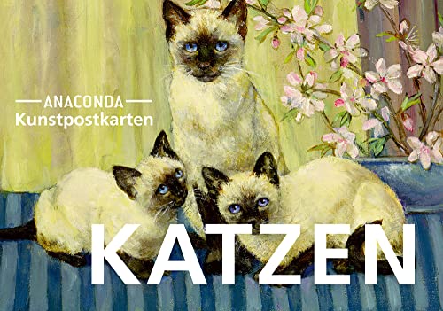 Postkarten-Set Katzen: 18 Kunstpostkarten aus hochwertigem Karton. ca. 0,28€ pro Karte (Anaconda Postkarten, Band 38)