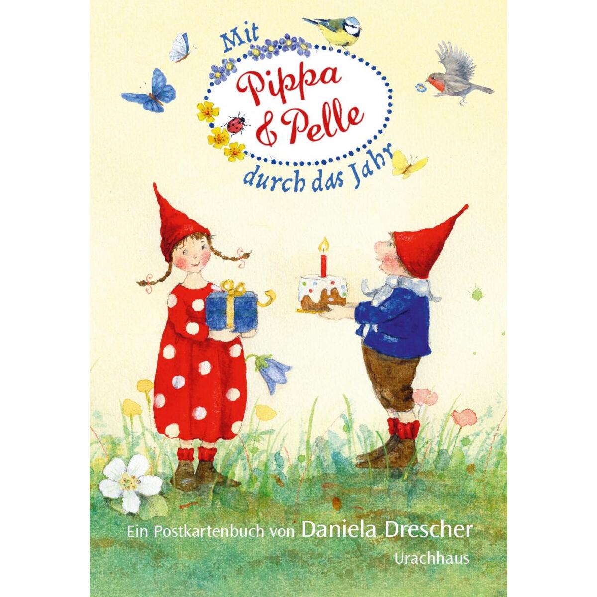 Postkartenbuch &#039;Mit Pippa und Pelle durch das Jahr&#039; von Urachhaus/Geistesleben