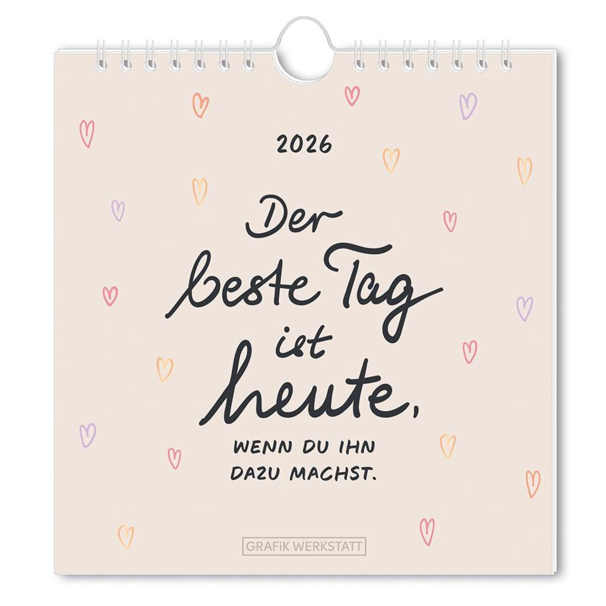 Postkartenkalender 2026 Der beste Tag von Grafik Werkstatt