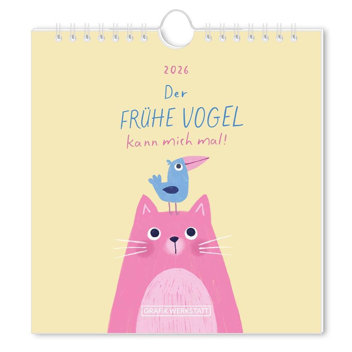 Postkartenkalender 2026 Der frühe Vogel von Grafik Werkstatt