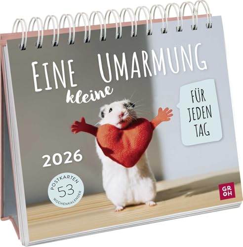 Postkartenkalender 2026: Eine kleine Umarmung für jeden Tag: Zum Aufstellen, Tischkalender mit Spiralbindung und 53 Postkarten zum Heraustrennen von Groh