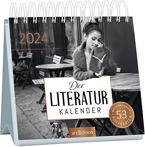 Postkartenkalender Der Literaturkalender 2024: Wochenkalender 2024, 53 Postkarten mit Zitaten von bekannten Autor:innen von Ars Edition