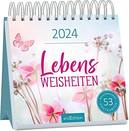 Postkartenkalender Lebensweisheiten 2024: Wochenkalender 2024, 53 Postkarten für mehr Inspiration von Ars Edition