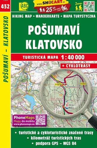 Pošumaví, Klatovsko / Böhmerwald-Vorgebirge, Klattau (Wander - Radkarte 1:40.000) (SHOCart Wander - Radkarte 1:40.000 Tschechien, Band 432) von SHOCart
