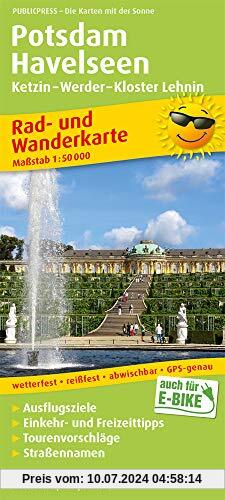 Potsdam - Havelseen, Ketzin - Warder - Kloster Lehnin: Rad- und Wanderkarte mit Ausflugszielen, Einkehr- & Freizeittipps, wetterfest, reissfest, ... 1:50000 (Rad- und Wanderkarte / RuWK)