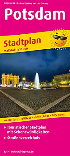 Potsdam: Touristischer Stadtplan mit Sehenswürdigkeiten und Straßenverzeichnis. 1:16000 (Stadtplan: SP)