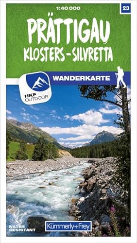 Prättigau - Klosters - Silvretta Nr. 23 Wanderkarte 1:40 000: Matt laminiert, free Download mit HKF Outdoor App (Kümmerly+Frey Wanderkarte 1:60.000, Band 23) von Kümmerly+Frey