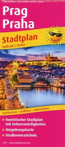 Prag, Praha: Touristischer Stadtplan mit Sehenswürdigkeiten und Straßenverzeichnis. 1:10.000 (Stadtplan: SP) von Publicpress