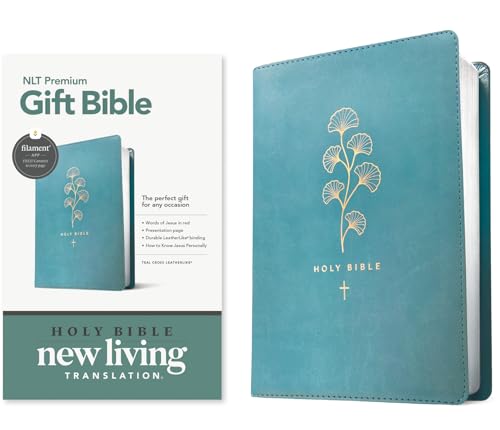 Premium Gift Bible Nlt, Filament Enabled (Leatherlike, Teal Cross, Red Letter) von Tyndale House Publishers