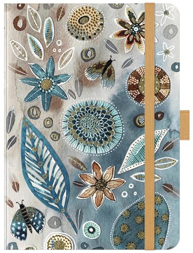 Premium Timer Big "Floral Collage" 2026: Hochwertiger Buchkalender. Terminplaner mit Wochenkalendarium, Gummiband und Stifthalter. 12 x 17 cm von Korsch Verlag