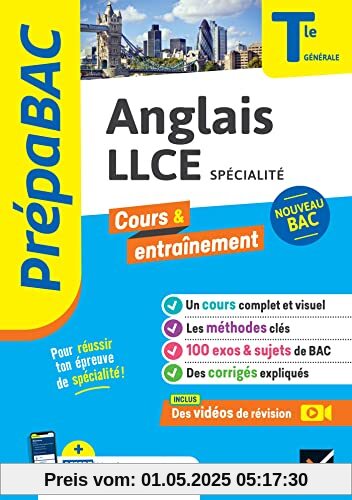 Prépabac Anglais LLCE Tle générale (spécialité) - Bac 2024: nouveau programme de Terminale