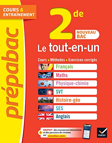 Prépabac Le tout-en-un 2de (toutes les matières): nouveau programme de Seconde