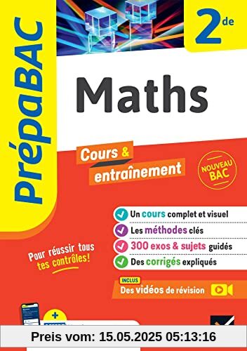 Prépabac Maths 2de: nouveau programme de Seconde