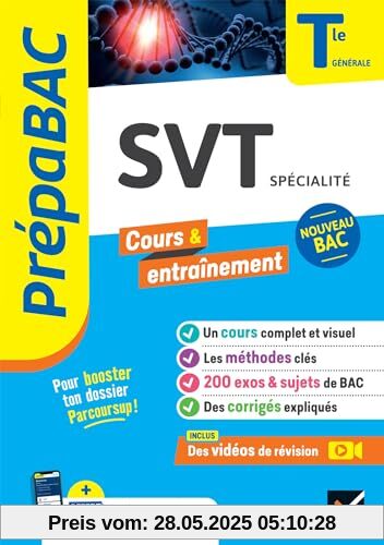 Prépabac SVT Tle générale (spécialité) - Bac 2024: nouveau programme de Terminale