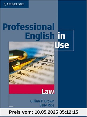 Professional English in Use Law: Book with answers