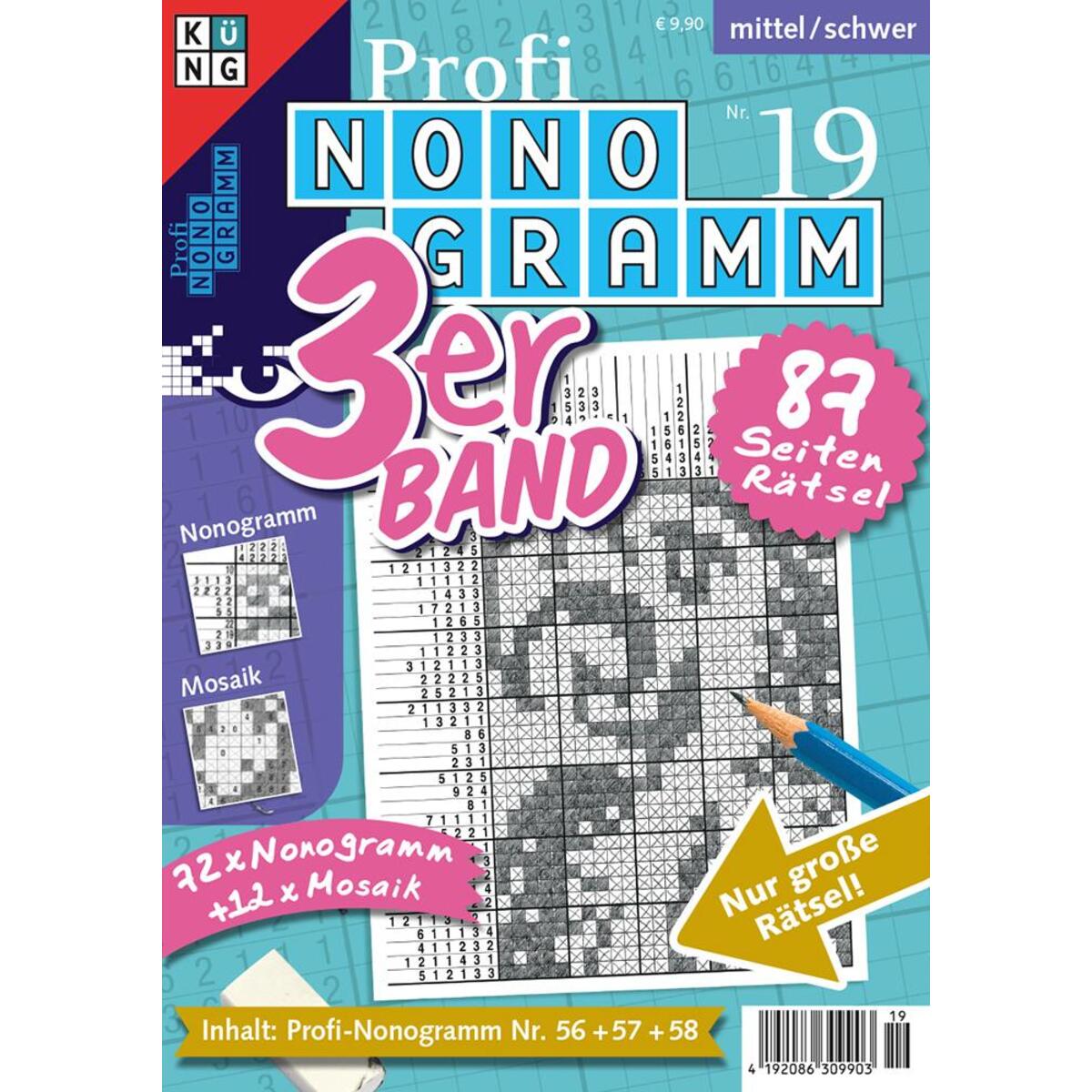 Profi-Nonogramm 3er-Band Nr. 19 von Keesing Schweiz AG