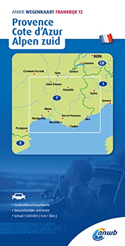 Provence / Côte d'Azur / South Alps road map (12) (Wegenkaart, Band 12) von ANWB BV, Netherlands