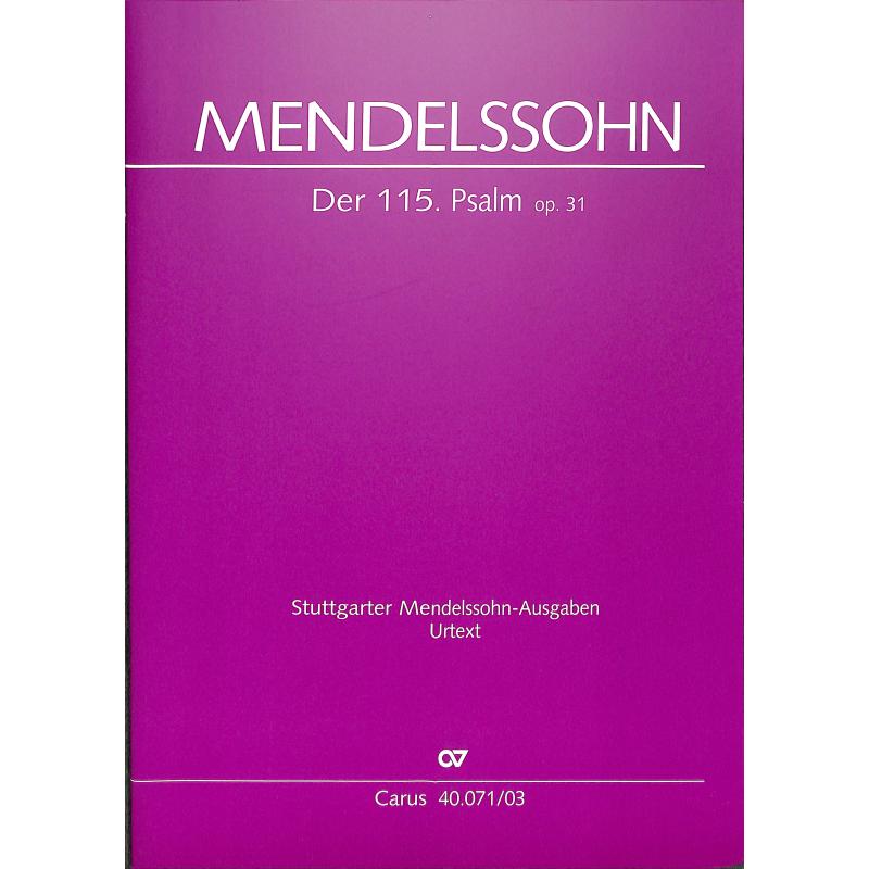 Psalm 115 non nobis domine - nicht unserm Namen Herr op 31 Psalm 115 non nobis domine - nicht unserm Namen Herr op 31
