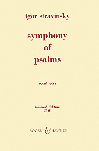 Psalmensymphonie: gemischter Chor (SATB) und Orchester. Klavierauszug.