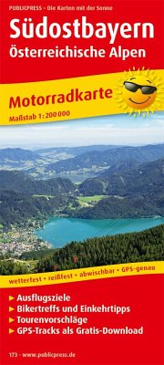 PublicPress Motorradkarte Südostbayern - Österreichische Alpen von Freytag-Berndt u. Artaria / PUBLICPRESS