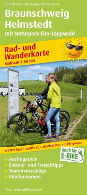 PublicPress Rad- und Wanderkarte Braunschweig, Helmstedt mit Naturpark Elm-Lappwald von Freytag-Berndt u. Artaria / PUBLICPRESS