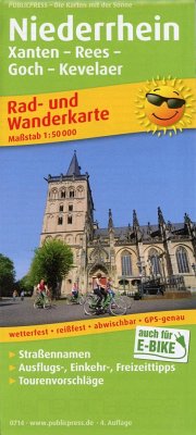 PublicPress Rad- und Wanderkarte Niederrhein, Xanten - Rees - Goch - Kevelaer von Freytag-Berndt u. Artaria / PUBLICPRESS