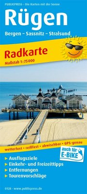 PublicPress Radkarte Rügen, Bergen - Sassnitz - Stralsund von Freytag-Berndt u. Artaria / PUBLICPRESS