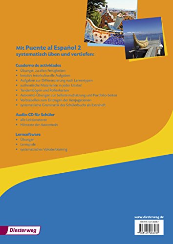 Puente al Español - Ausgabe 2012: Cuaderno de actividades 2 mit Lernsoftware und Audio-CD für Schüler (Puente al Español: Lehrwerk für Spanisch als 3. Fremdsprache - Ausgabe 2012) von Diesterweg Moritz