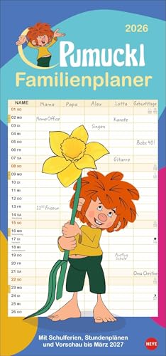 Pumuckl Familienplaner 2026: Meister Eder und der freche Kobold sind zurück! Terminkalender mit 5 Spalten und nostalgischen Illustrationen aus dem ... der 80er Jahre (Familienplaner Heye) von Heye