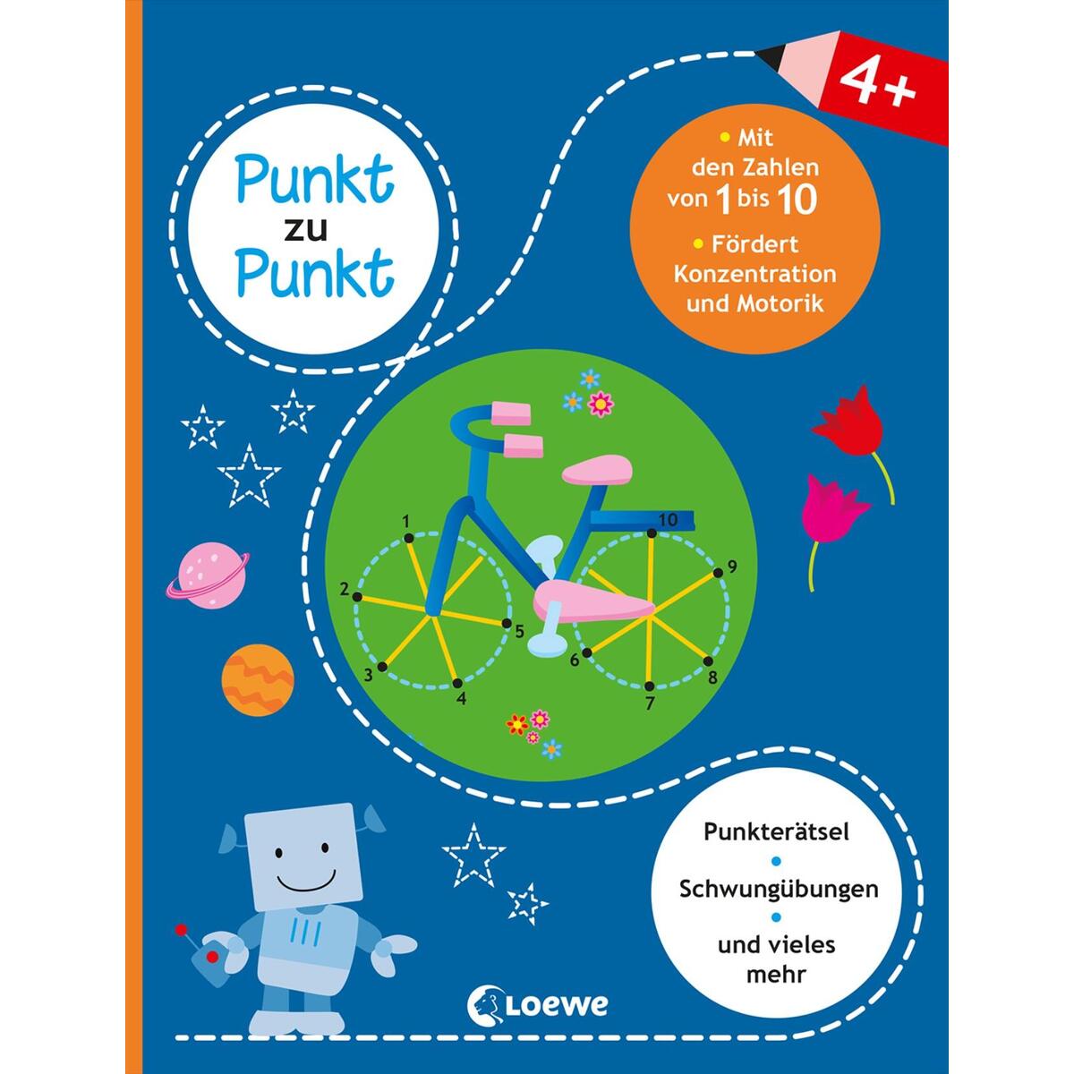 Punkt zu Punkt - Mit den Zahlen von 1 bis 10 (blau) von Loewe Verlag GmbH