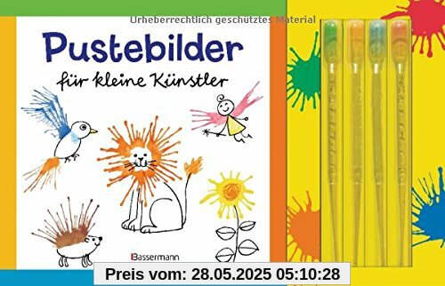 Pustebilder für kleine Künstler-Set: Mit 4 Pipetten zum Dosieren der Farben. Ideal für Wasserfarben