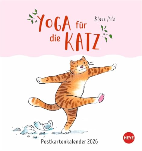 Puth Yoga für die Katz Postkartenkalender 2026: Sport mit Augenzwinkern: Coole Yoga-Cats im Porträt! Kleiner Kalender zum Aufstellen und Aufhängen im Format 16 x 17 cm (Postkartenkalender Heye) von Heye