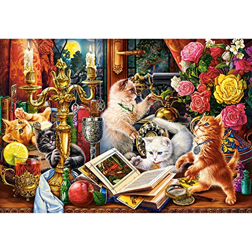 Puzzle mit 1000 Teilen: Chatons Sorciers von Castorland
