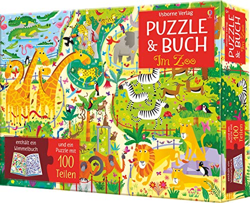 Puzzle und Buch: Im Zoo von Usborne Verlag