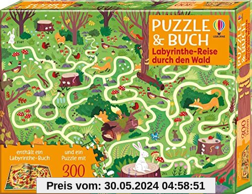 Puzzle & Buch: Labyrinthe-Reise durch den Wald: Set aus 300-teiligem Puzzle und Begleitbuch – ab 6 Jahren (Puzzle-und-Buch-Reihe)