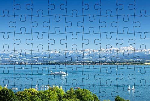 Puzzlepostkarte Bodensee 2: Motiv See mit Schiff (Kultur erleben im GMEINER-Verlag)