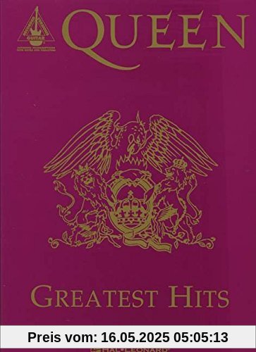 Queen - Greatest Hits (Guitar Tab Songbook) (Guitar Recorded Versions)