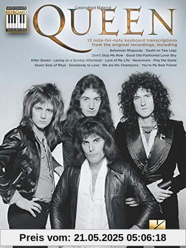Queen: Note-For-Note Keyboard Transcriptions: Songbook für Keyboard Queen: Note-For-Note Keyboard Transcriptions: Songbook für Keyboard