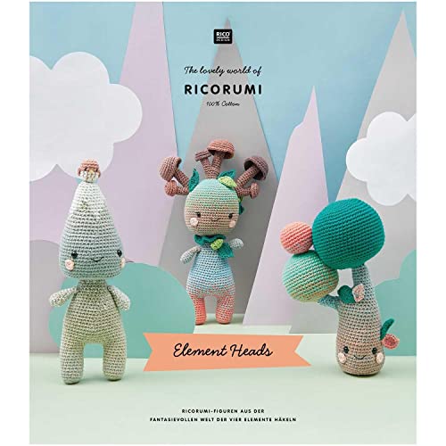 RICORUMI Element Heads: The lovely world of RICORUMI, 100 % Cotton - Ricorumi-Figuren aus der fantasievollen Welt der vier Elemente häkeln RICORUMI Element Heads: The lovely world of RICORUMI, 100 % Cotton - Ricorumi-Figuren aus der fantasievollen Welt der vier Elemente häkeln