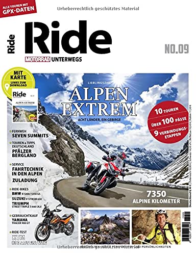 RIDE - Motorrad unterwegs, No. 9: Alpen extrem