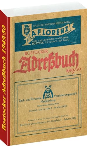 ROSTOCKER ADRESSBUCH 1949/50: Adressbuch - Einwohnerbuch - mit Rostock, Warnemünde, Gehlsdorf, Bartelstrof, Bramow, Dalwitzhof, Dierkow, ... - Einwohnerbuch Stadt Rostock 1949/50
