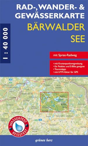Rad-, Wander- und Gewässerkarte Bärwalder See Rad-, Wander- und Gewässerkarte Bärwalder See von grünes herz