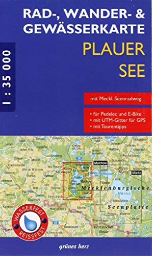 Rad-, Wander- und Gewässerkarte Plauer See: Mit Plau am See, Karow, Alt Schwerin, Malchow, Bad Stuer, Satow, Nossentiner Hütte. Maßstab 1:35.000. ... / Rad-, Wander- und Gewässerkarten, 1:35.000)