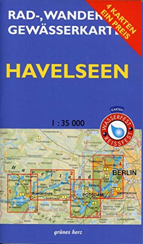 Rad-, Wander- und Gewässerkarten-Set: Havelseen: Mit den Karten: "Havelseen 1: Brandenburg/Havel", "Havelseen 2: Beetzsee bis Ketzin", "Havelseen 3: ... Berlin/Brandenburg / Maßstab 1:35.000) von Verlag grnes Herz