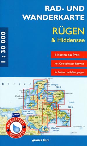 Rad- und Wanderkarten-Set Rügen & Hiddensee: (Wasser- und reißfeste Karten) von Grünes Herz