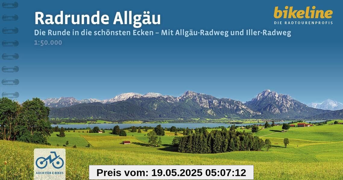 RadRunde Allgäu: Die Runde in die schönsten Ecken - Mit Allgäu-Radweg und Iller-Radweg, 1:50.000, 628 km, GPS-Tracks Download, LiveUpdate (Bikeline Radtourenbücher)