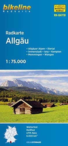 Radkarte Allgäu (RK-BAY18): Allgäuer Alpen – Illertal – Immenstadt – Isny – Kempten – Memmingen – Wangen. 1:75.000, wetterfest/reißfest, GPS-tauglich mit UTM-Netz (Bikeline Radkarte)