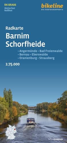 Radkarte Barnim Schorfheide (RK-BRA06): Angermünde – Bad Freienwalde – Bernau – Eberswalde – Oranienburg – Strausberg1:75.000 (Bikeline Radkarte) von Esterbauer