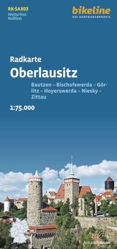 Radkarte Oberlausitz (RK-SAX03): Bautzen – Bischofswerda – Görlitz – Hoyerswerda – Niesky – Zittau (Radkarten) von Esterbauer